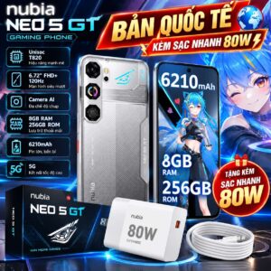 NUBIA Neo 5 GT 5G Quốc Tế ( có sạc 80w kèm)